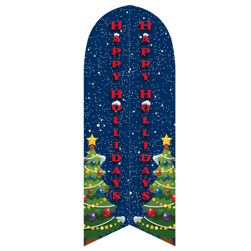 15FT KIT 12FT FLAG_ HAPPY HOLIDAYS DOUBLE SIDED
