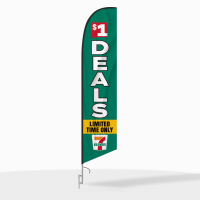 7-Eleven Deals Feather Flag with Ground Spike
