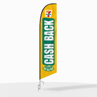 7-Eleven Cash Back Feather Flag with Ground Spike