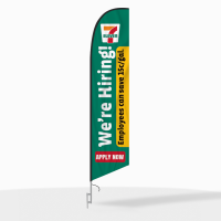 7-Eleven Hiring Feather Flag with Ground Spike