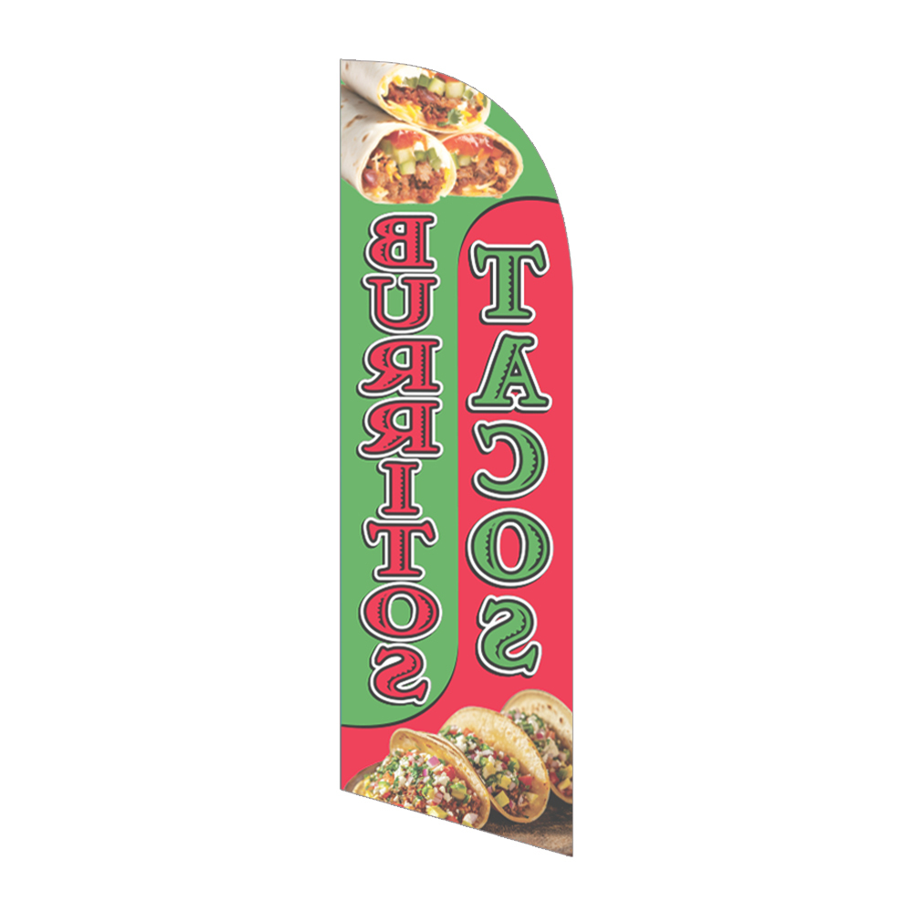 Small 6ft Tacos Burritos Feather Flag - Image 2