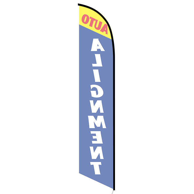 Auto Alignment Blue and Yellow Banner Flag - Image 2