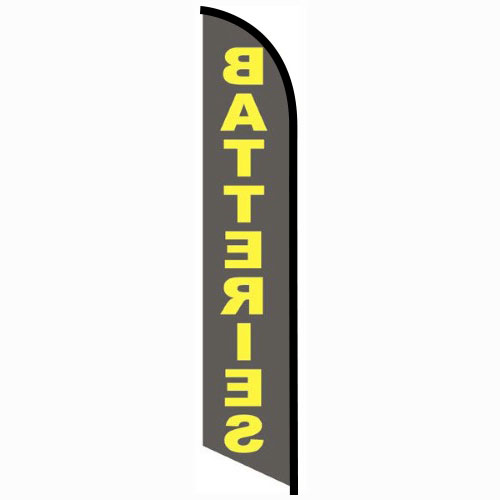 Batteries feather flag