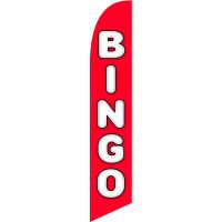 Bingo Red Feather Flag Kit with Ground Stake