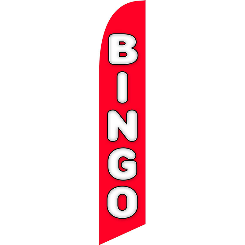 Bingo Red Feather Flag