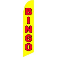 Bingo Yellow Feather Flag Kit with Ground Stake