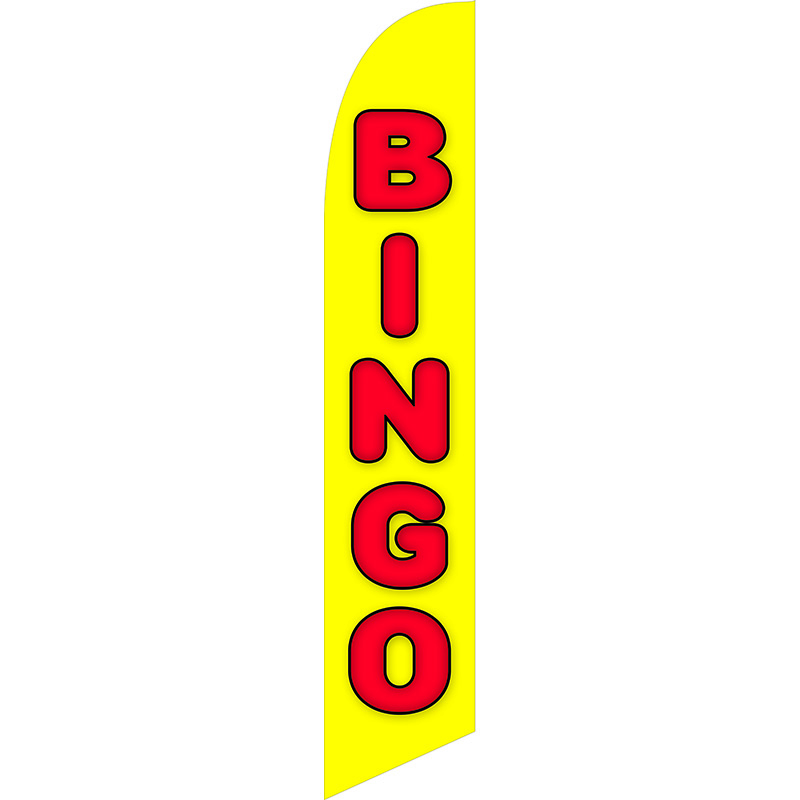 Bingo Yellow Feather Flag