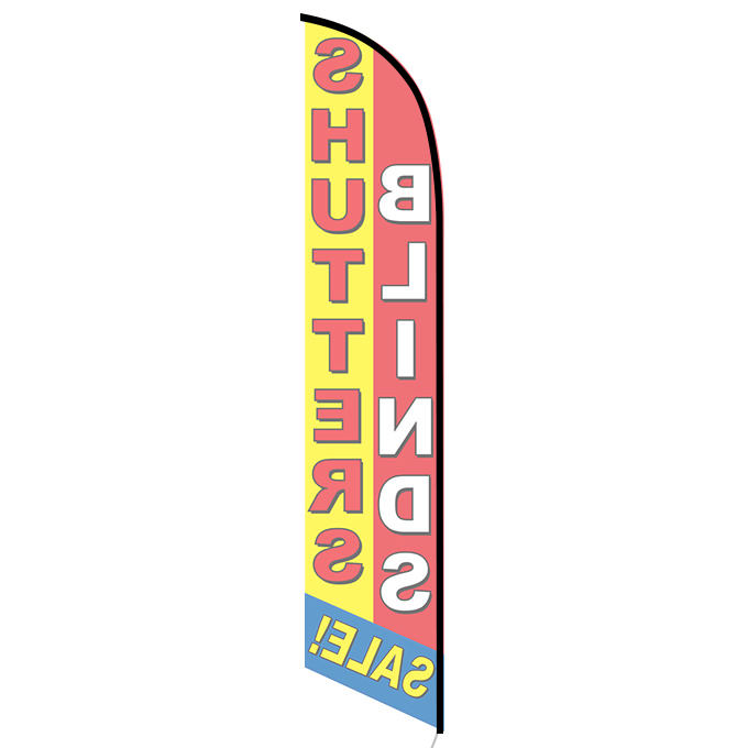 Blinds and shutters feather flag