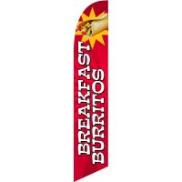 Breakfast Burritos Feather Flag Kit with Ground Stake
