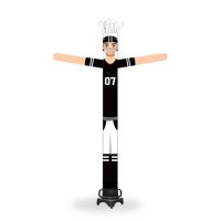 18ft Football Tube Man – Football Player #07 in Black & White