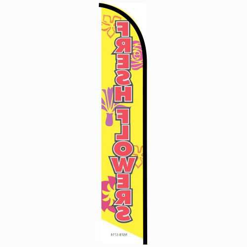 Fresh Flowers feather flag