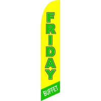 Friday Buffet Feather Flag Kit with Ground Stake