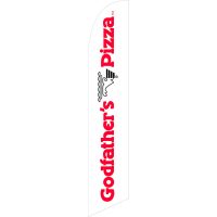 Godfathers Pizza Feather Flag Kit with Ground Stake