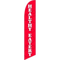 Healthy Eatery Feather Flag Kit with Ground Stake