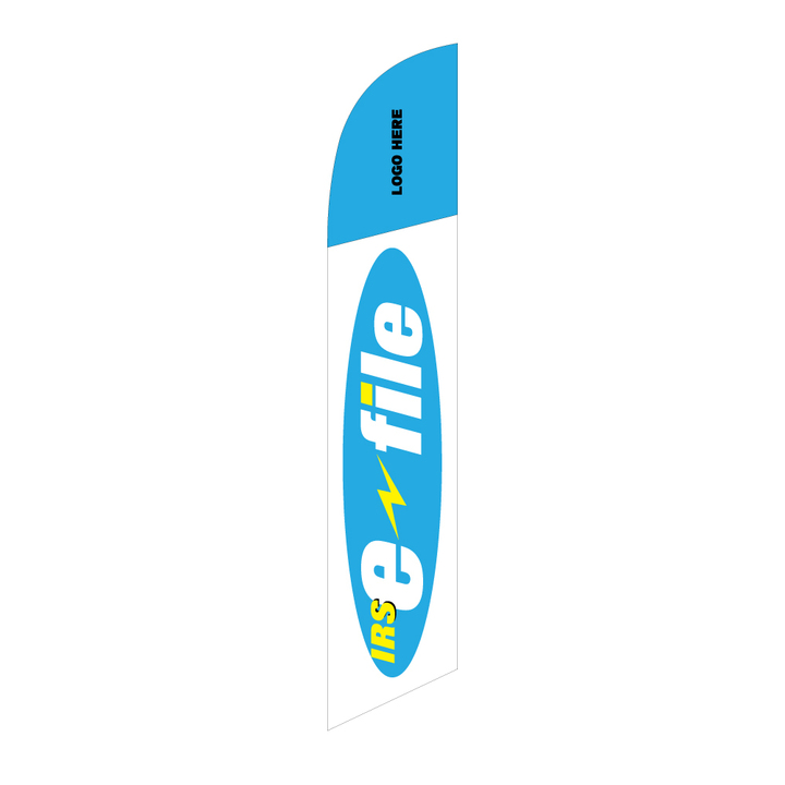 IRS e-File with Logo Customization Feather Flag with Ground Spike - Image 2