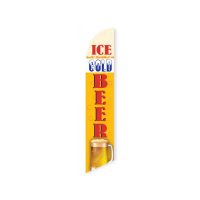 Ice Cold Beer Feather Flag