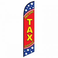 Income Tax Service Feather Flag Patriotic