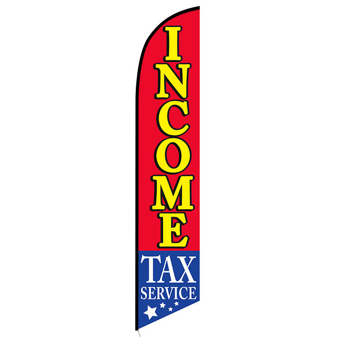 Income Tax flag banner