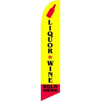 Liquor and Wine Feather Flag Kit with Ground Stake