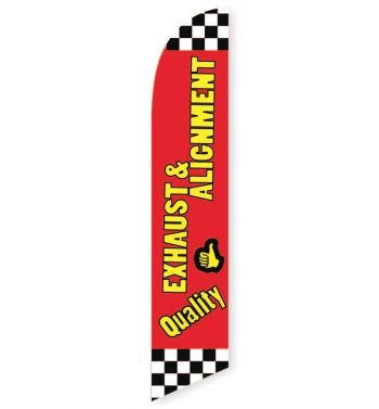 Quality Exhaust and Alignment Feather Flag