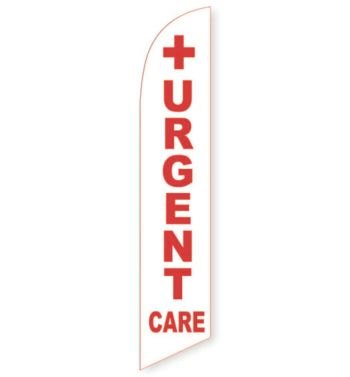 Urgent Care (White) Feather Flag