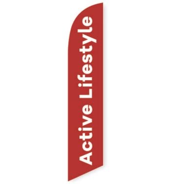 Active Lifestyle (Red) Feather Flag