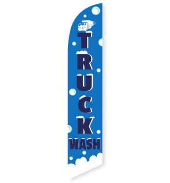 Truck Wash Feather Flag Kit with Ground Stake