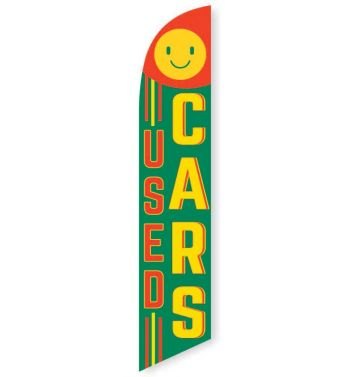 Used Cars (Smile) Feather Flag
