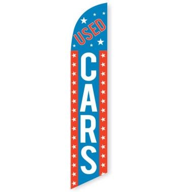 Used Cars (Red, White, Blue) Feather Flag