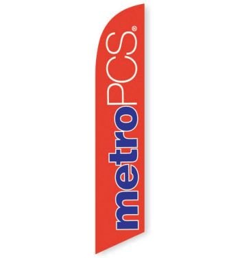 MetroPCS Orange Feather Flag