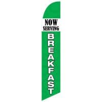Now Serving Breakfast Feather Flag Kit with Ground Stake