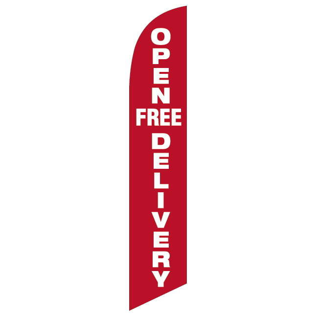 Open Free Delivery Feather Flag - FFN-99908