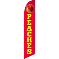 Peaches Feather Flag Kit with Ground Stake
