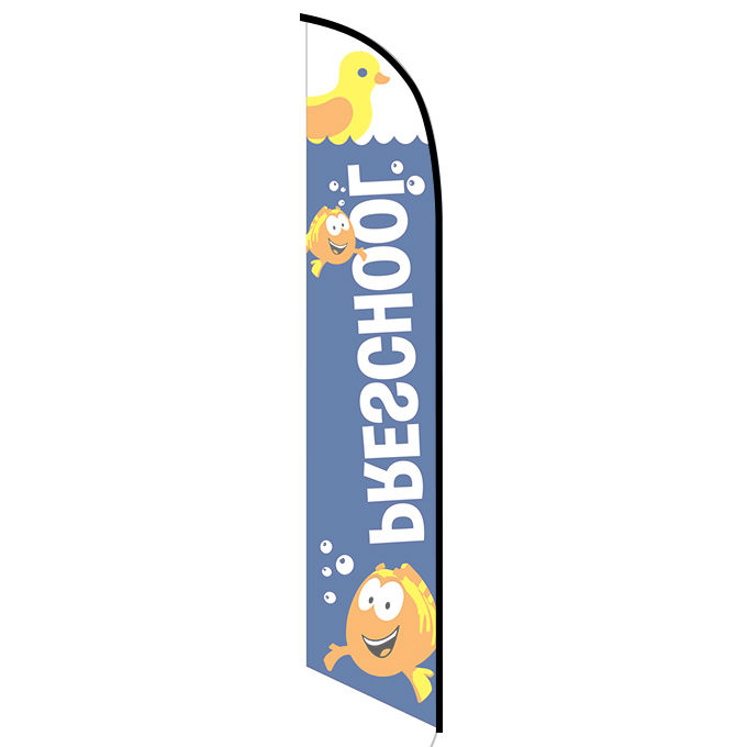 Preschool blue feather flag