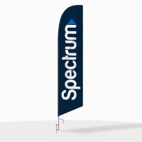 Spectrum Blue Feather Flag with Ground Spike