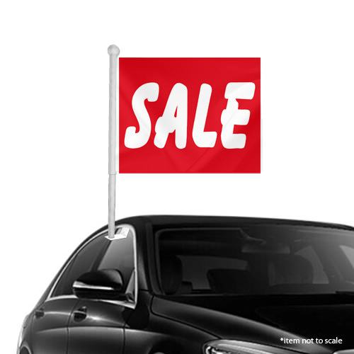 SALE red Window Clip-on Flags