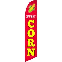 Sweet Corn Feather Flag Kit with Ground Stake