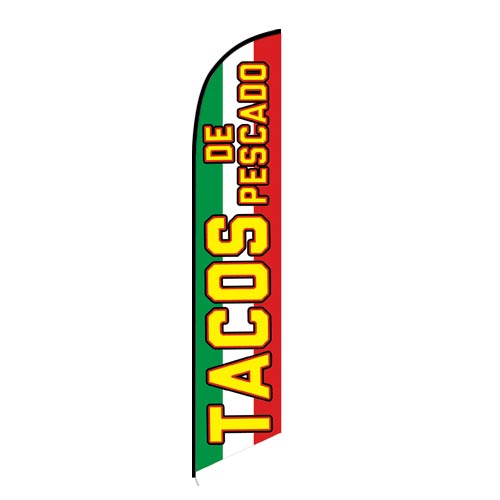 Tacos de Pescado Mexican Food Feather Flag FFN-5797