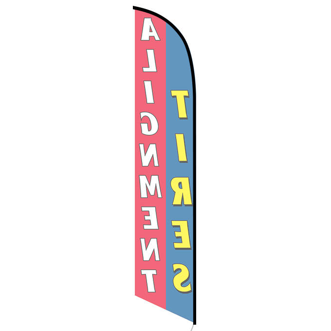 Tires Alignment Blue Red Banner Flag - Image 2