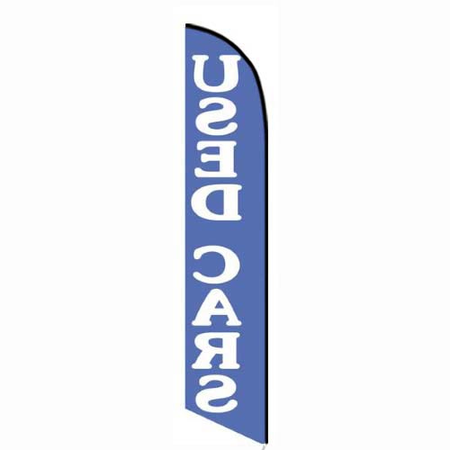 Used Cars blue feather flag