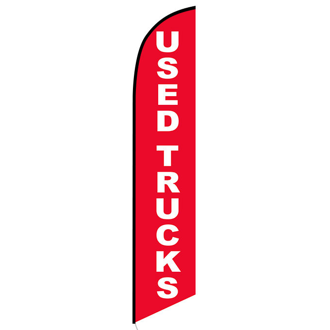 Used Trucks red feather flag