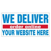 We Deliver Order Online Vinyl Banner