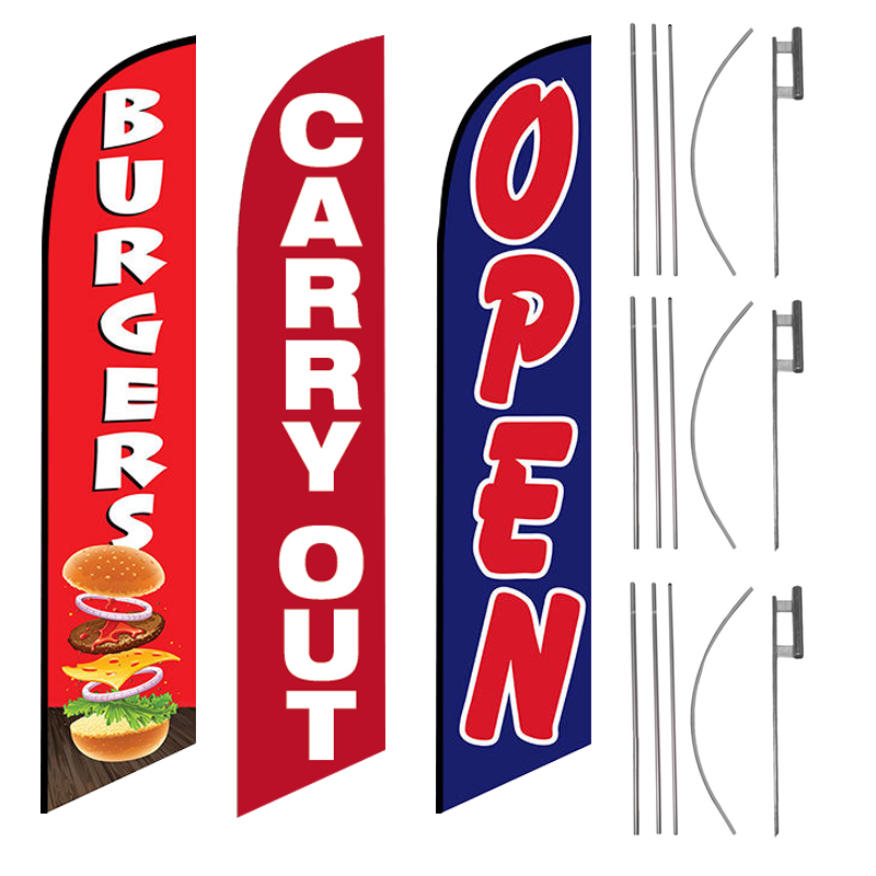 burgers-carry-out-open-feather-flag-package-ffn-5655-ffn-99926-ffn-5061e