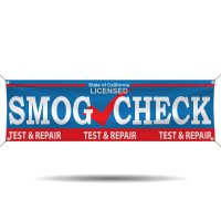 California Licensed Smog Check Test and Repair Vinyl Banner
