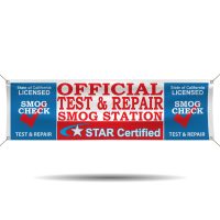 California Licensed Test and Repair Smog Station Vinyl Banner