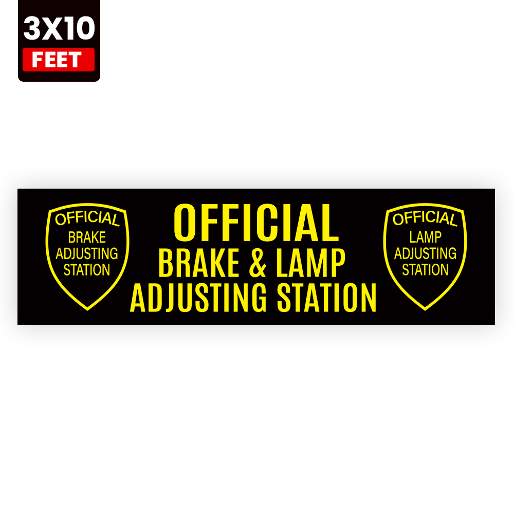 Certified Brake and Lamp Adjusting Station Vinyl Banner - Image 4