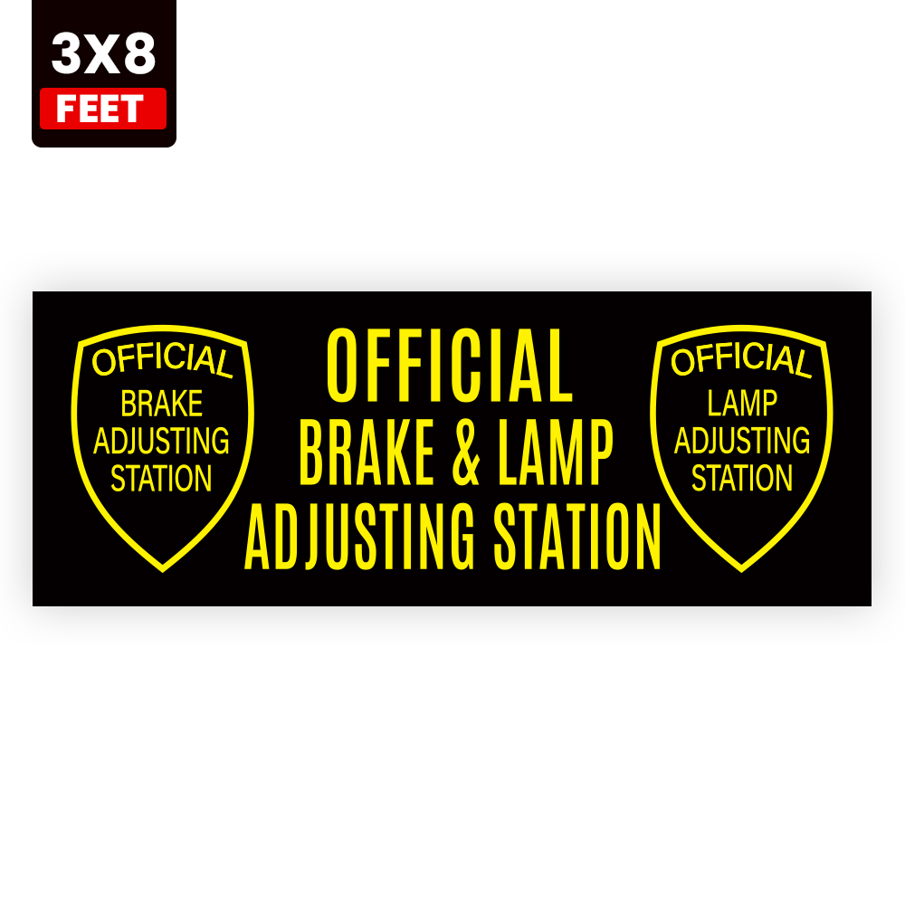 Certified Brake and Lamp Adjusting Station Vinyl Banner - Image 3