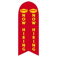 Denny’s Now Hiring Feather Flag with Ground Spike