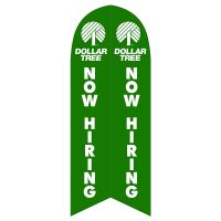 Dollar Tree Now Hiring Feather Flag with Ground Spike