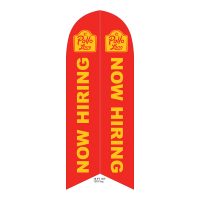 El Pollo Loco Now Hiring Feather Flag with Ground Spike